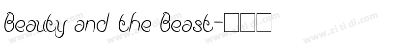 Beauty and the Beast字体转换